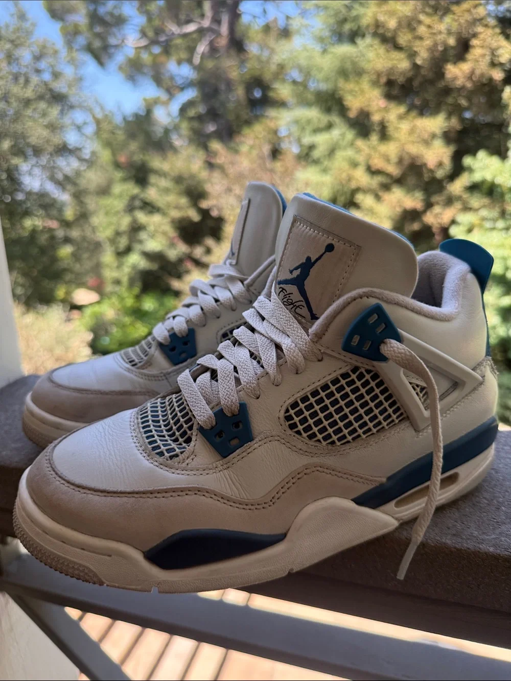 NIKE JORDAN 4 RETRO MILITARY BLUE SIZE 7
